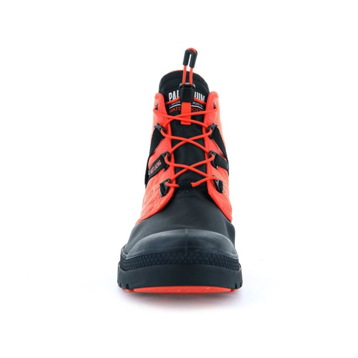 Palladium Pampa Travel Lite+ Waterdichte Laarzen Dames Zwart Oranje | NL 60FJYDQ